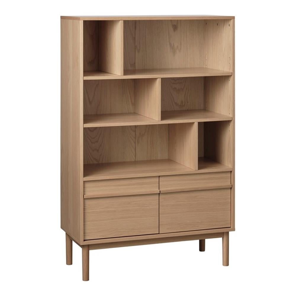 Natural Oak Wood 55'' Tall Storage Cabinet with Swing Doors