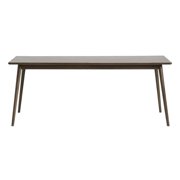 Unique Furniture 74W Rectangular Engineered Wood Dining Table in Smoked Oak