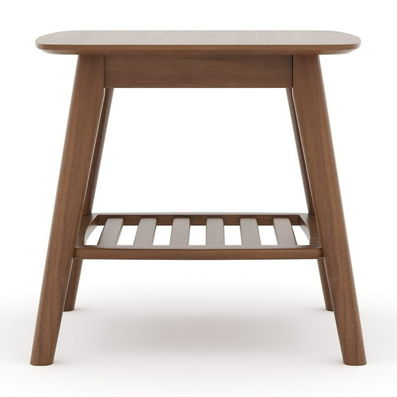 Unique Furniture Mid-Century Modern Night Stand in Walnut Stain