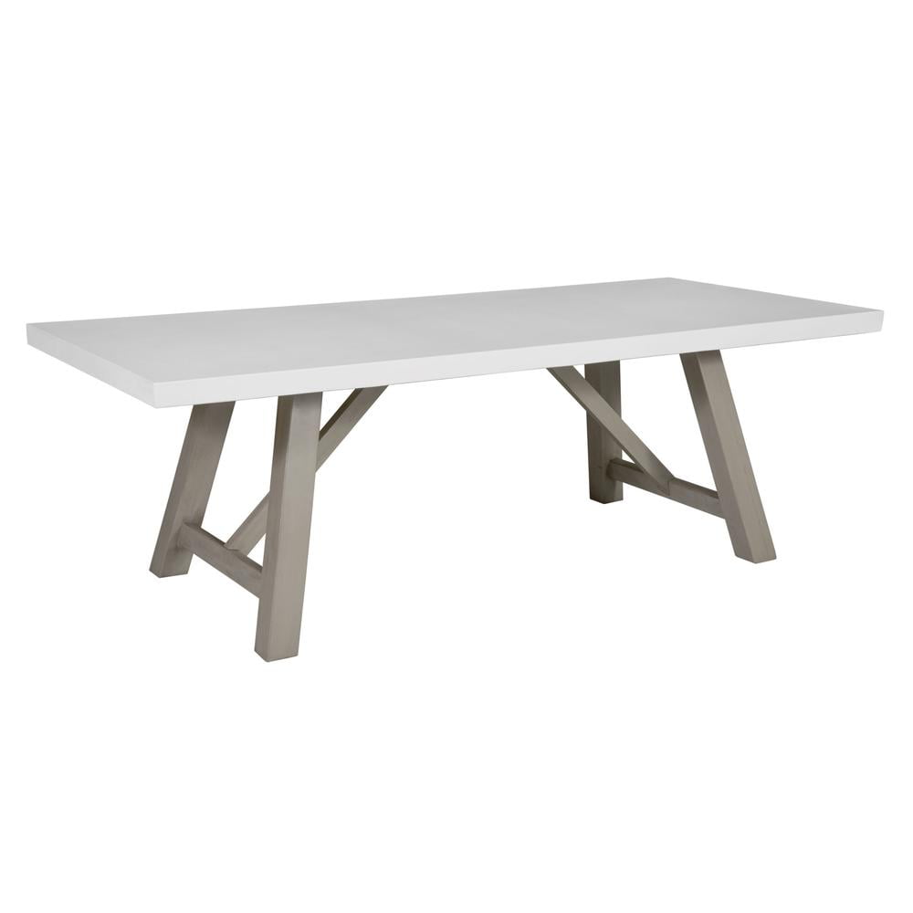 Millis Urban Industrial 8-Seater Dining Table with Concrete Top