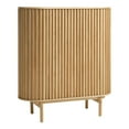 thumbnail image 1 of Unique Furniture Rounded Sliding Door Sideboard 43"W in Natural, 1 of 12