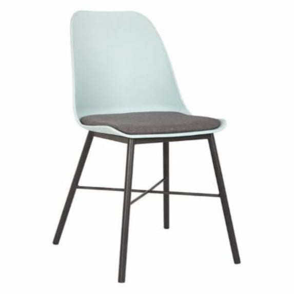 Unique Furniture Whistler Fabric Side Chair in Light Blue and Gray (Set of 2)