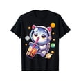 thumbnail image 1 of Unique Galaxy Cat Astronaut Boba Tea Graphic T-Shirt - Soft, Comfortable, Relaxed Fit - Anime Inspired, Cute Cartoon Design, Space Theme, Fun Conversation Starter 100%  cotton, 1 of 6