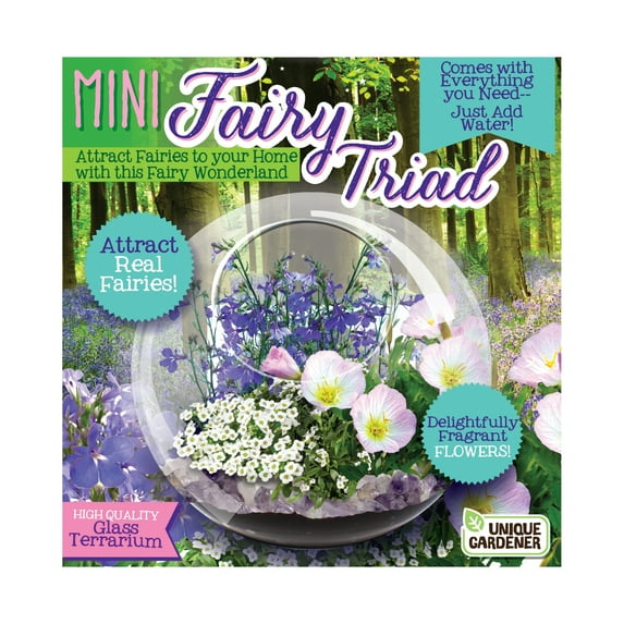 Unique Gardener - Mini Fairy Triad - Indoor Micro-Gardening Kit