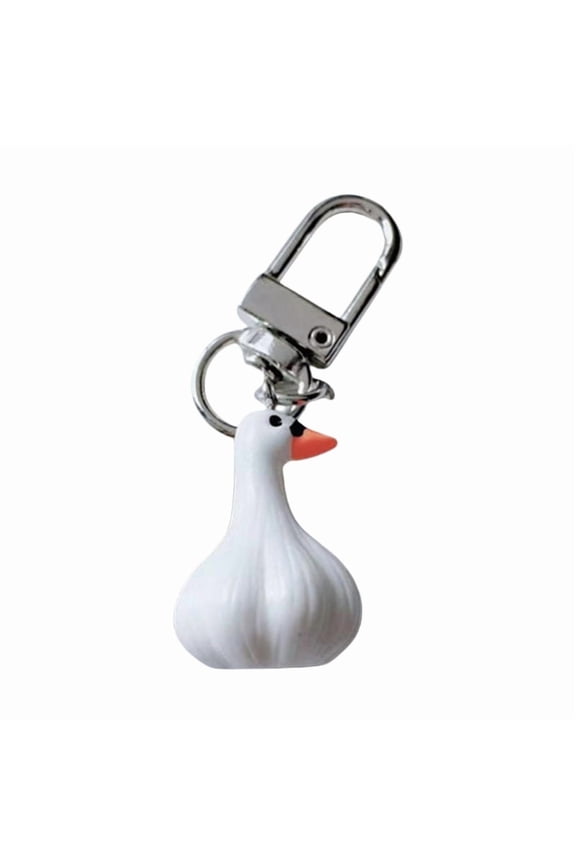 Unique Garlic Head Key Rings Duck Shape Key Holder Comfortable Key Jewelry