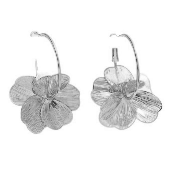 Unique Geometric Flower Hanging Earrings Elegant Handmade Party Accessories