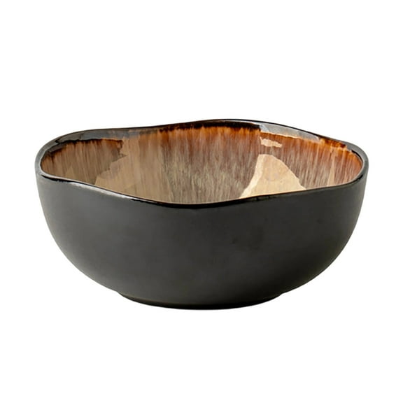 Glazed Ceramic Serving Bowls Set Kiln Fired Variation Design Versatile Microwave Dishwasher Safe Kitchen Dining Tableware