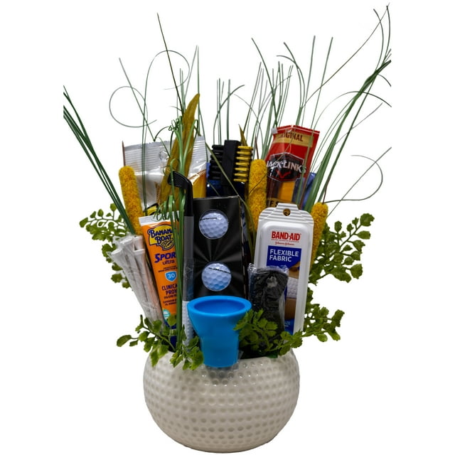 Unique Golf Gift Bouquet for the Golfer who has everything with Golf Accessories and Snacks