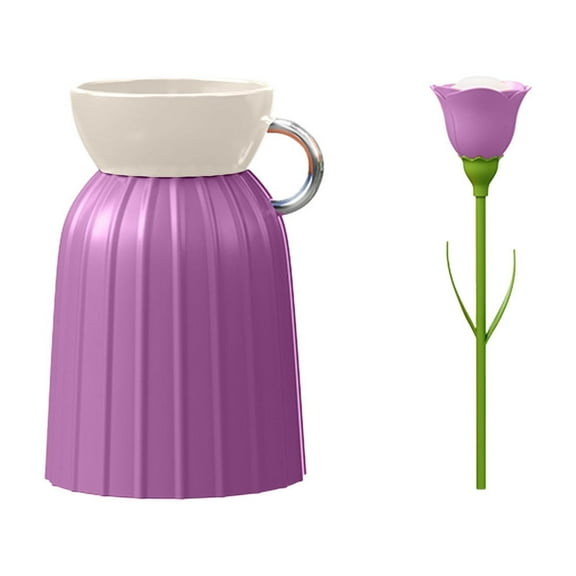 Unique Gooseneck Rechargeable LED Flower Desk Lamp with USB Charging and 3 Color Modes for Office Decor