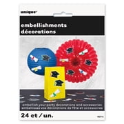 Unique Graduation Caps and Scrolls Party Embellishment Paper Cutouts, 24 CT