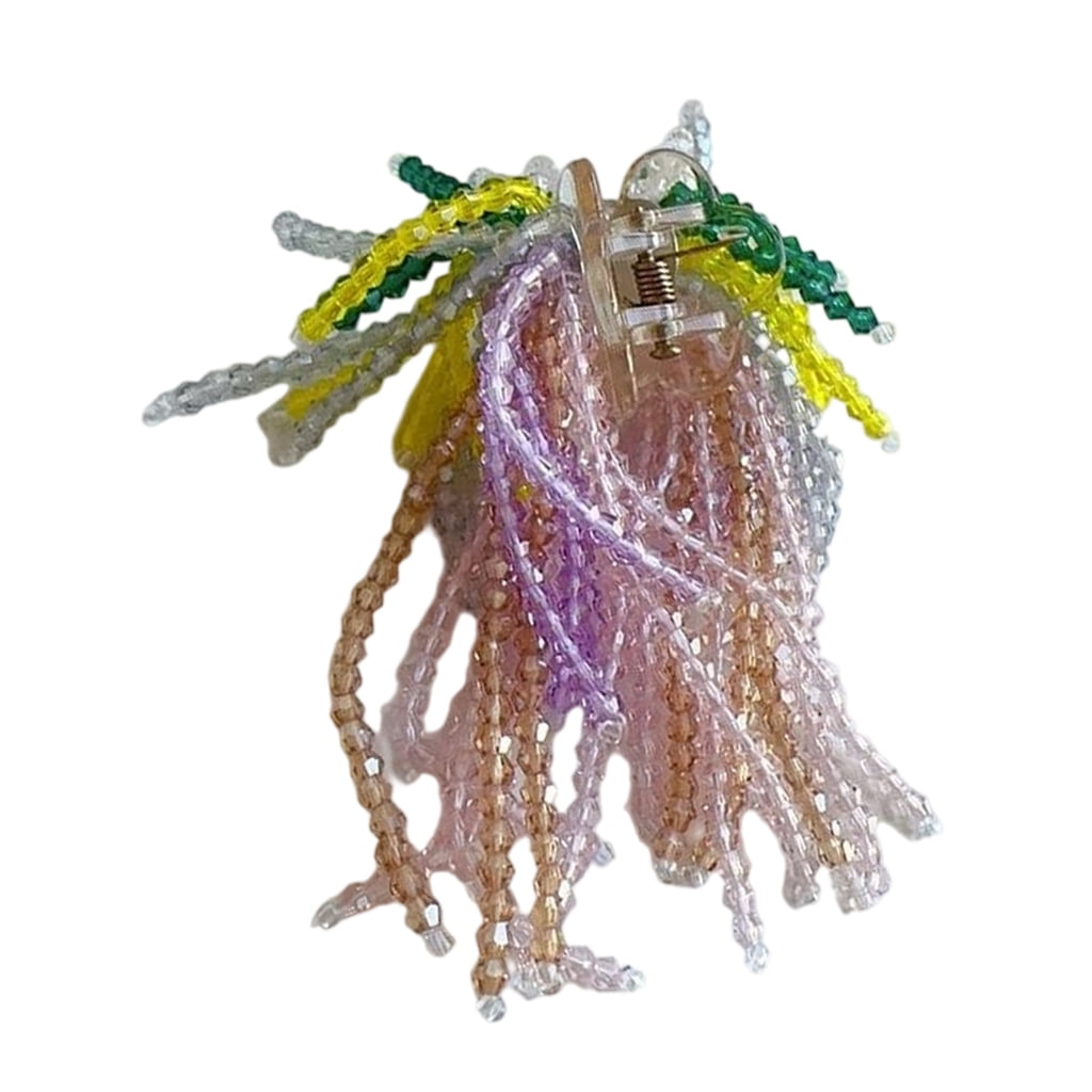 POYOGA Unique Hair Claw Clip Large Hair Clamp Hair Claw Hair Adornment Crystal Fringe Hair Claw Clip Hair Ornamentation