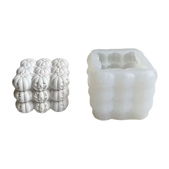 Unique Halloween 3D Skull Pumpkin Silicone Mold Resin Molds Create Mysterious Decorations for Family Soap Mold