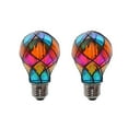 thumbnail image 1 of Unique Hand-Painted Decorative Bulbs, Easy Diy Craft Project For All Ages, 2 Pack 110V Home Office Decoration, 1 of 6