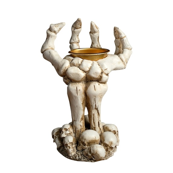 Unique Hand Shaped Ceramic Incense Burner, Artistic Decorative Aromatherapy Holder for Home Office Decor, Black Gold Finish