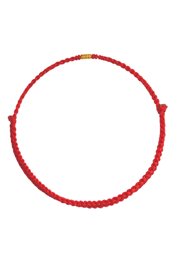 Unique Handmade Gold Bead Red Rope Bracelets Hand Braided Rope Thread Handchain String Rope for Teenage
