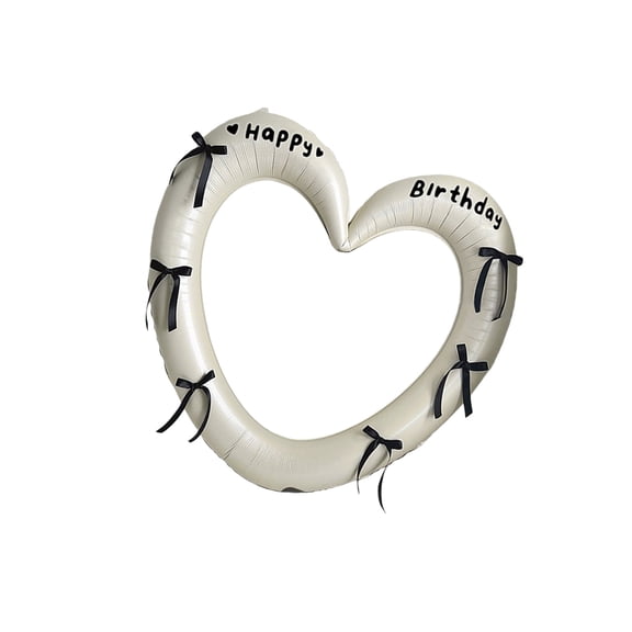 Unique Heart Frame Floating Balloon with Bowknot Decoration For Birthdays Graduations Holidays Romantics Surprises