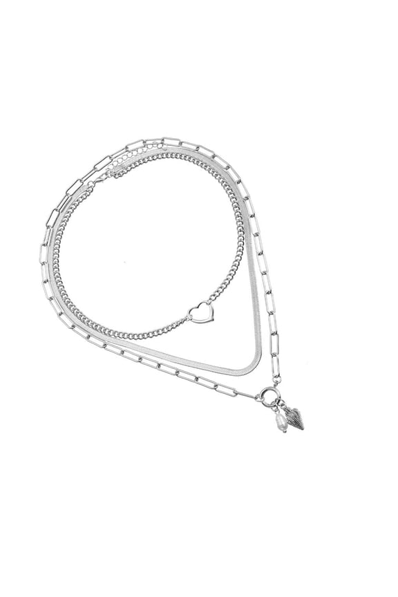 Unique Heart Necklace Pendant Necklace Alloy Texture Shell Heart Charm Necklace Neck Jewelry for Expressing Love