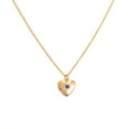 thumbnail image 1 of Unique Heart Photo Locket Metallic Birthstone Heart Locket Necklace Delicate Neck Jewelry Suitable for Any Occasion, 1 of 4