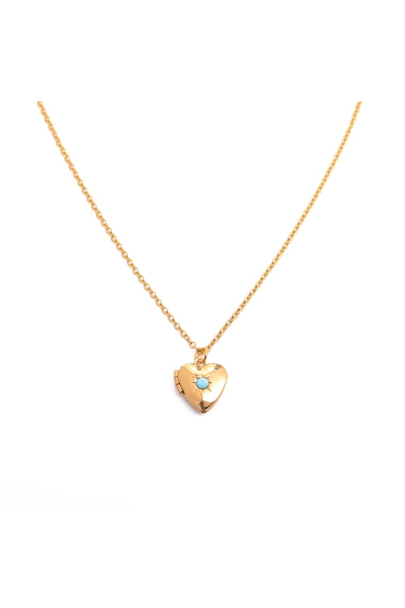 Unique Heart Photo Locket Metallic Birthstone Heart Locket Necklace Delicate Neck Jewelry Suitable for Any Occasion