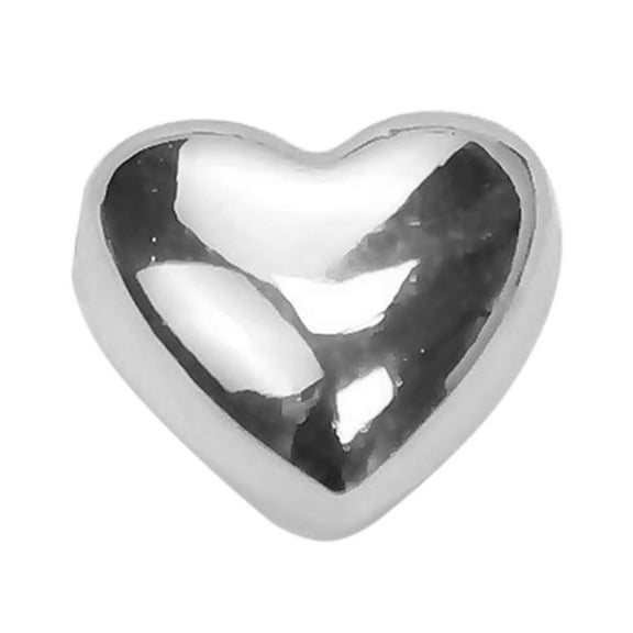 Unique Heart Shaped Pendant Gold Silver 3D Heart Charm with Hole Valentines Gift
