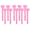 thumbnail image 1 of Unique Heart-shaped Key Design Sponge Hair Curlers Hairdressing Roller Pink, 1 of 6