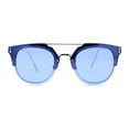 thumbnail image 1 of Unique Hipster Rimless Half Rim Look Double Bridge Retro Sunglasses Silver Blue, 1 of 1