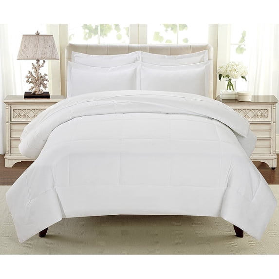 Unique Home Alternative Goose Down Clearance Comforter Soft Premium Color Duvet Covers Comforter Set (Queen, White)