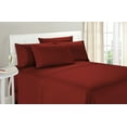 thumbnail image 1 of Unique Home Solid Clearance Bed Sheets Brushed Microfiber Wrinkle Free, Fade Resistant, Ultra Soft, Quality Bedding Set (CalKing, Burgundy, 4pc), 1 of 1