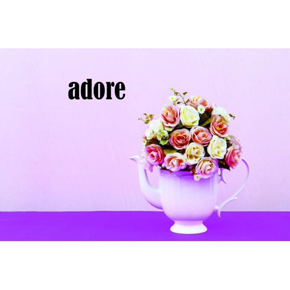 Unique Home Wall Stickers Adore Decal Decal for Bedroom Living Room Nursery - Size: 10 In x 20 In