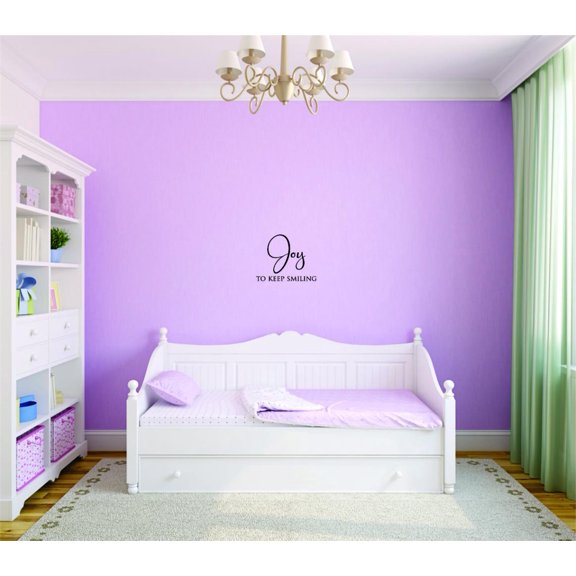 Unique Home Wall Stickers Joy To Keep Smiling Decal Décor for Bedroom Living Room Nursery - Size: 12 In x 12 In