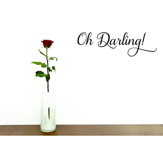 Unique Home Wall Stickers Oh Darling Decal Décor for Bedroom Living Room Nursery - Size: 8 In x 20 In