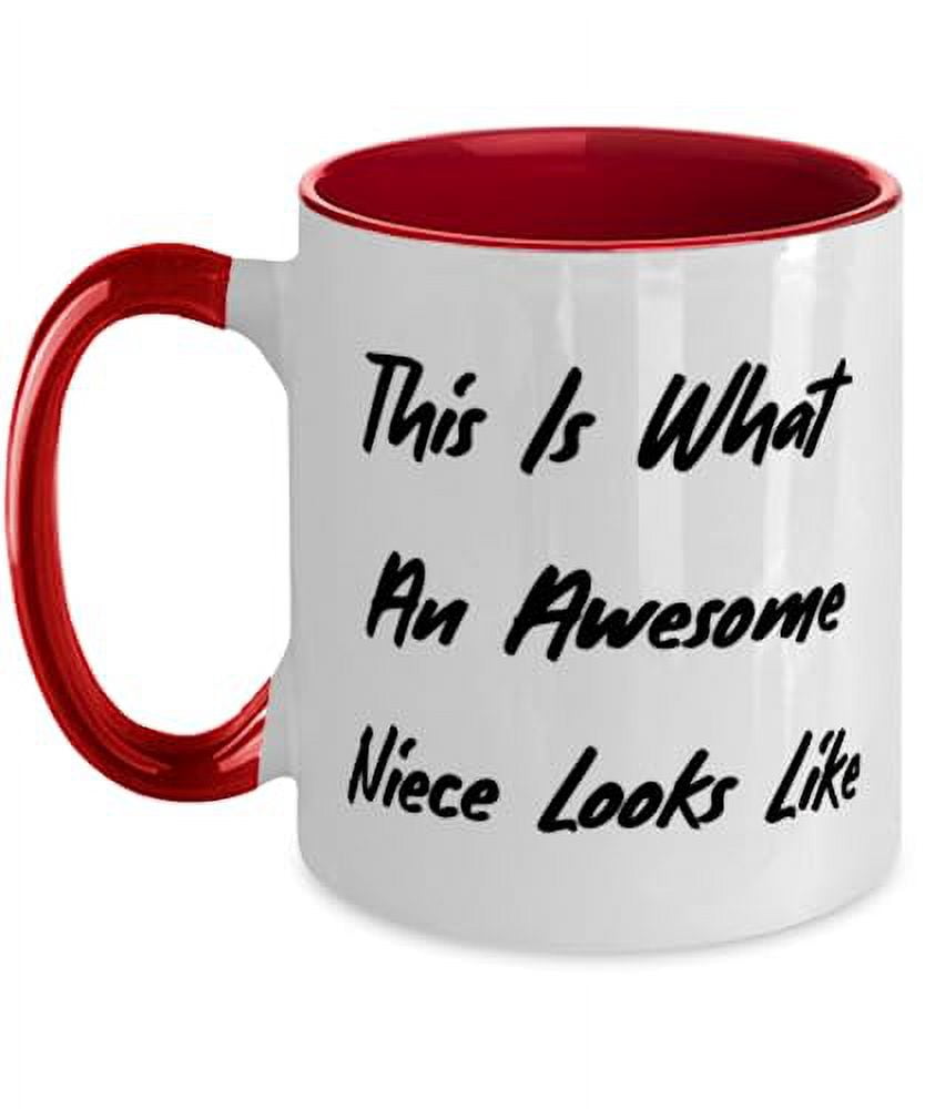 Unique Idea Niece Gifts, This Is What An Awesome Niece Looks Like, Fancy Two Tone 11oz Mug For Niece, Cup From Aunt, Fun gifts for nieces Toys, Dolls, Games, Books, Clothing, Jewelry
