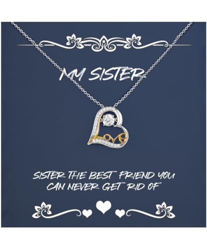 Unique Idea Sister Love Dancing Necklace, Sister The Best Friend You, Gifts For Sister, Present From Sister, Jewelry For Sister, Gift ideas for sisters, Sister gift guide, Best gifts for sisters,