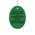 thumbnail image 1 of Unique Idea Stepdaughter Oval Ornament, Thanks for Being Slightly,, Gifts for Daughter, Present from Father, for Stepdaughter, 1 of 1