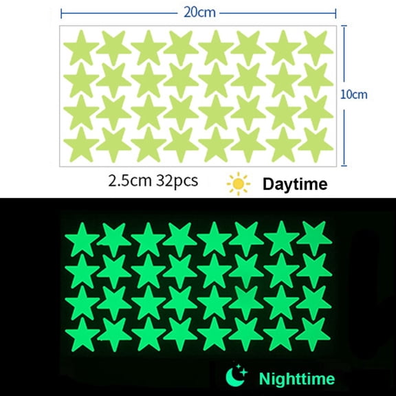Unique Imaginative Touch Luminous Stickers Star Wall Decor Calming Atmosphere