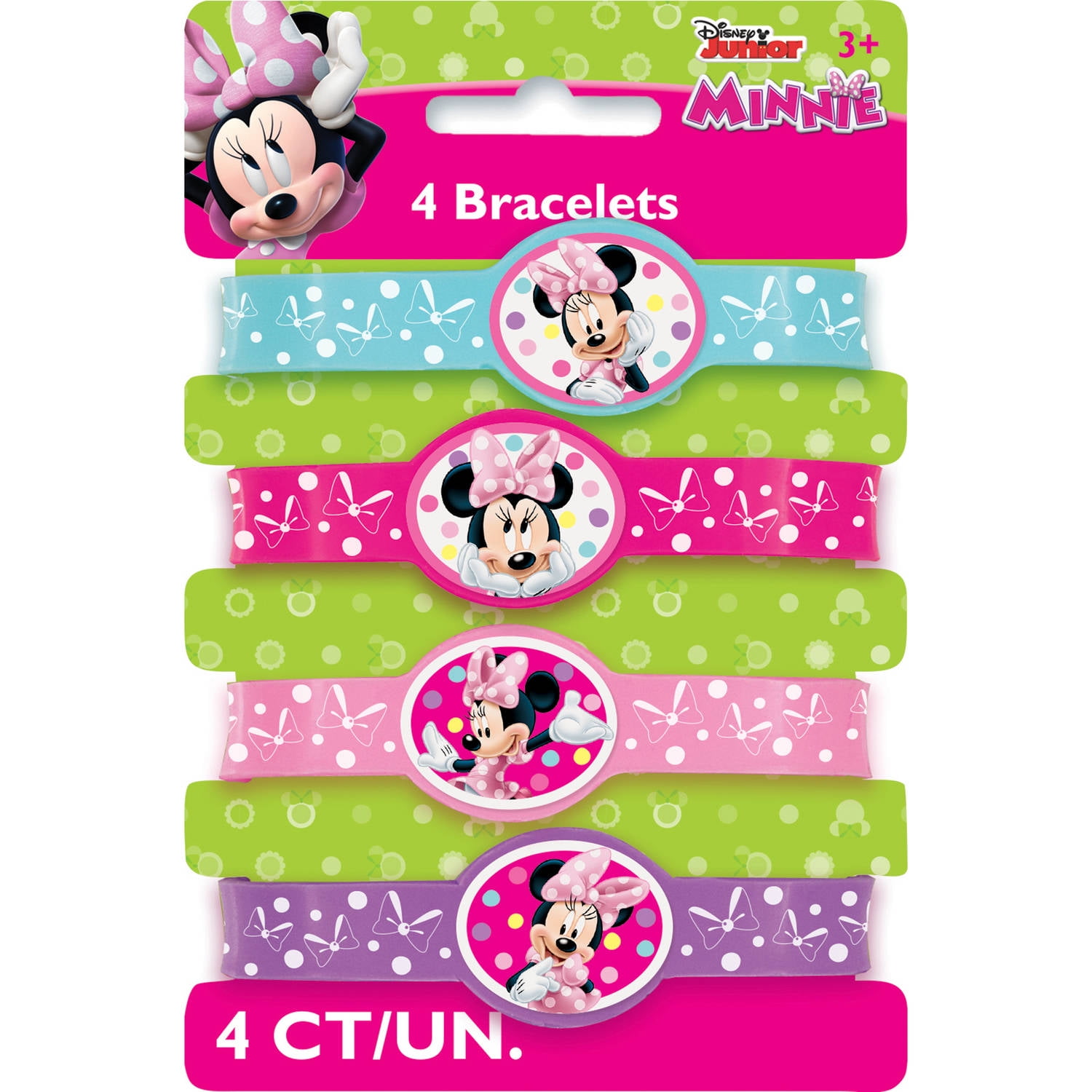 Unique Industries 30380990 Assorted Colors Minnie Mouse Birthday Party Favors, 4 Count