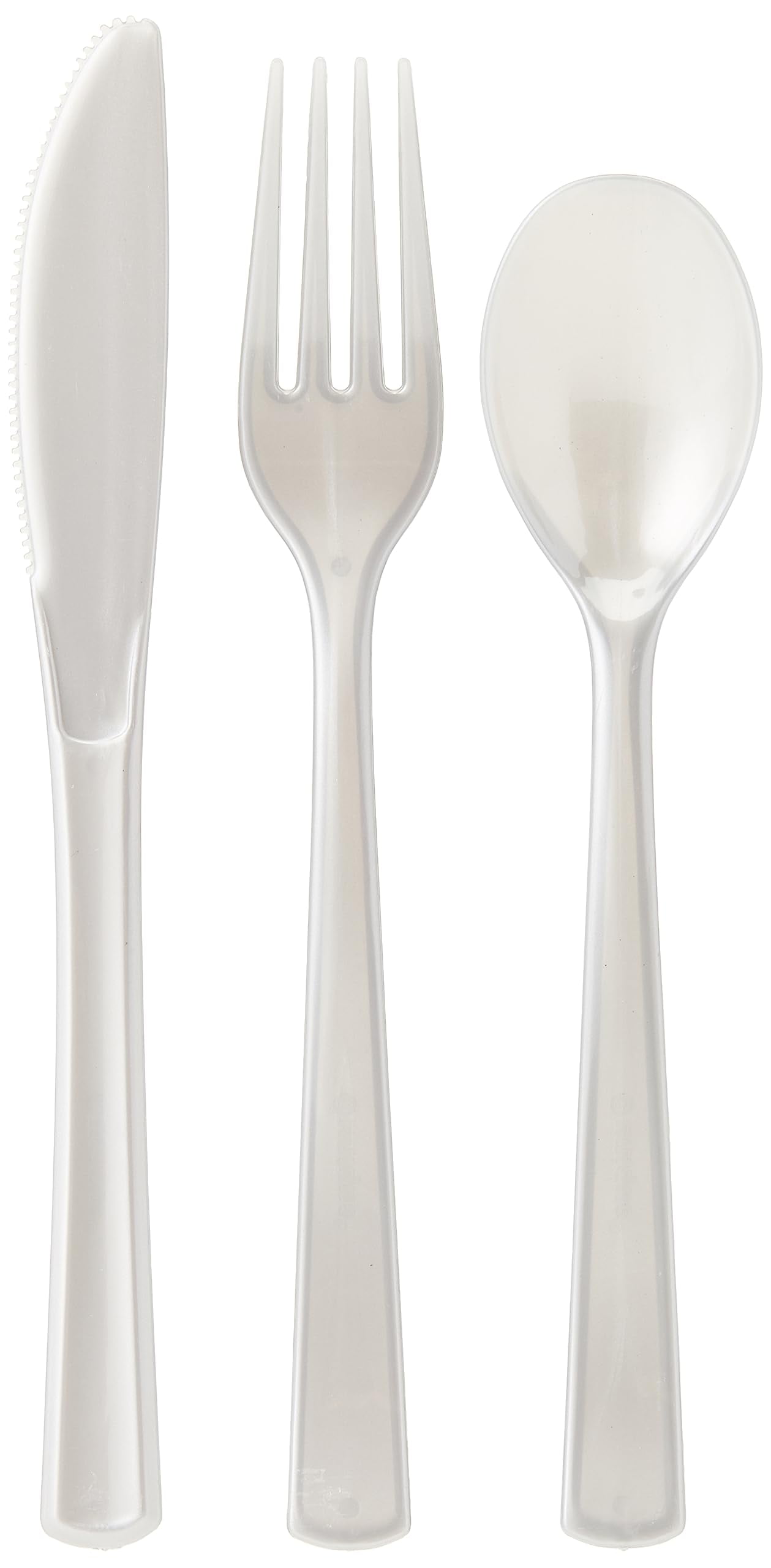 Unique Industries 39506 NEW Silver Plastic Silverware Set for 6 Guests (18 Pieces)
