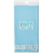Unique Industries 50393 Powder Blue Plastic Tablecloth, 108" x 54"