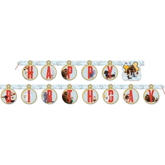 Unique Industries Assorted Colors Alphabet Party Banner, 72" x 5"