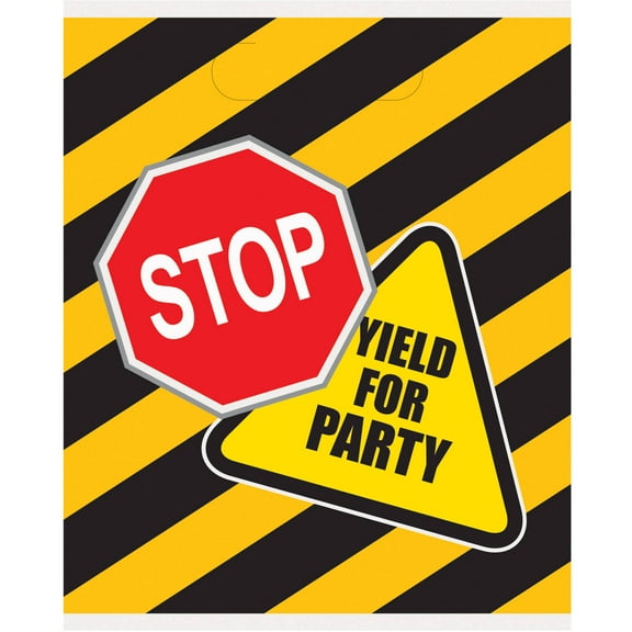 Unique Industries Assorted Colors Birthday Party Bags, 8 Count