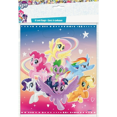 Unique Industries Assorted Colors Birthday Party Bags, 8 Count