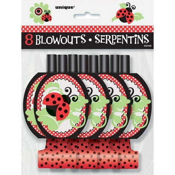 Unique Industries Assorted Colors Birthday Party Favors, 8 Count