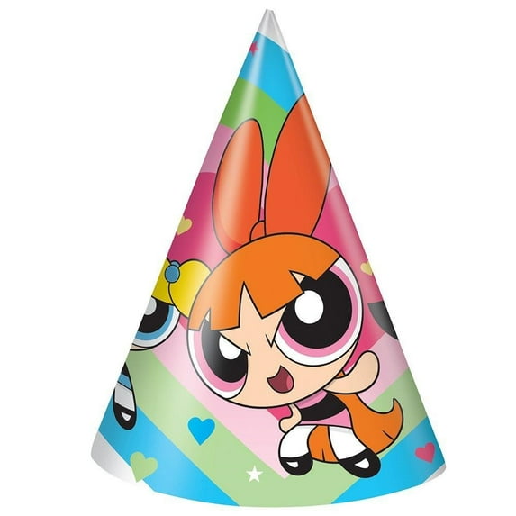 Unique Industries Assorted Colors Birthday Party Hats, 8 Count