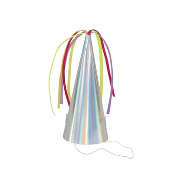 Unique Industries Assorted Colors Birthday Party Hats, 8 Count