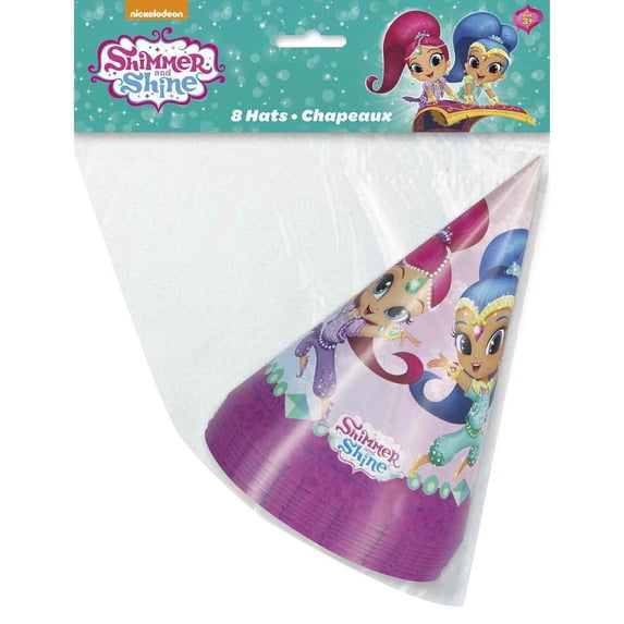 Unique Industries Assorted Colors Birthday Party Hats, 8 Count