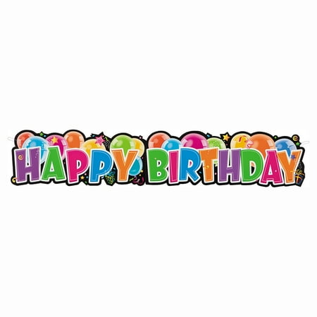 Happy Birthday Giant Jointed Banner, 4.5ft price history and forecast - Unique Industries 90012