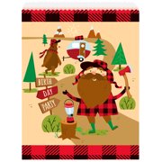 Unique Industries Assorted Colors Plaid Party Bags, 8 Count