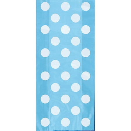 Unique Industries Assorted Colors Polka Dot Birthday Party Bags, 20 Count