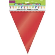 Unique Industries Assorted Colors Solid Print Birthday Party Banner, 393.6" x 12"