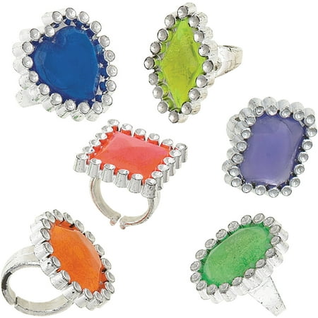 Plastic Gem Ring Party Favors, Assorted, 12ct price history and forecast - Unique Industries 74003